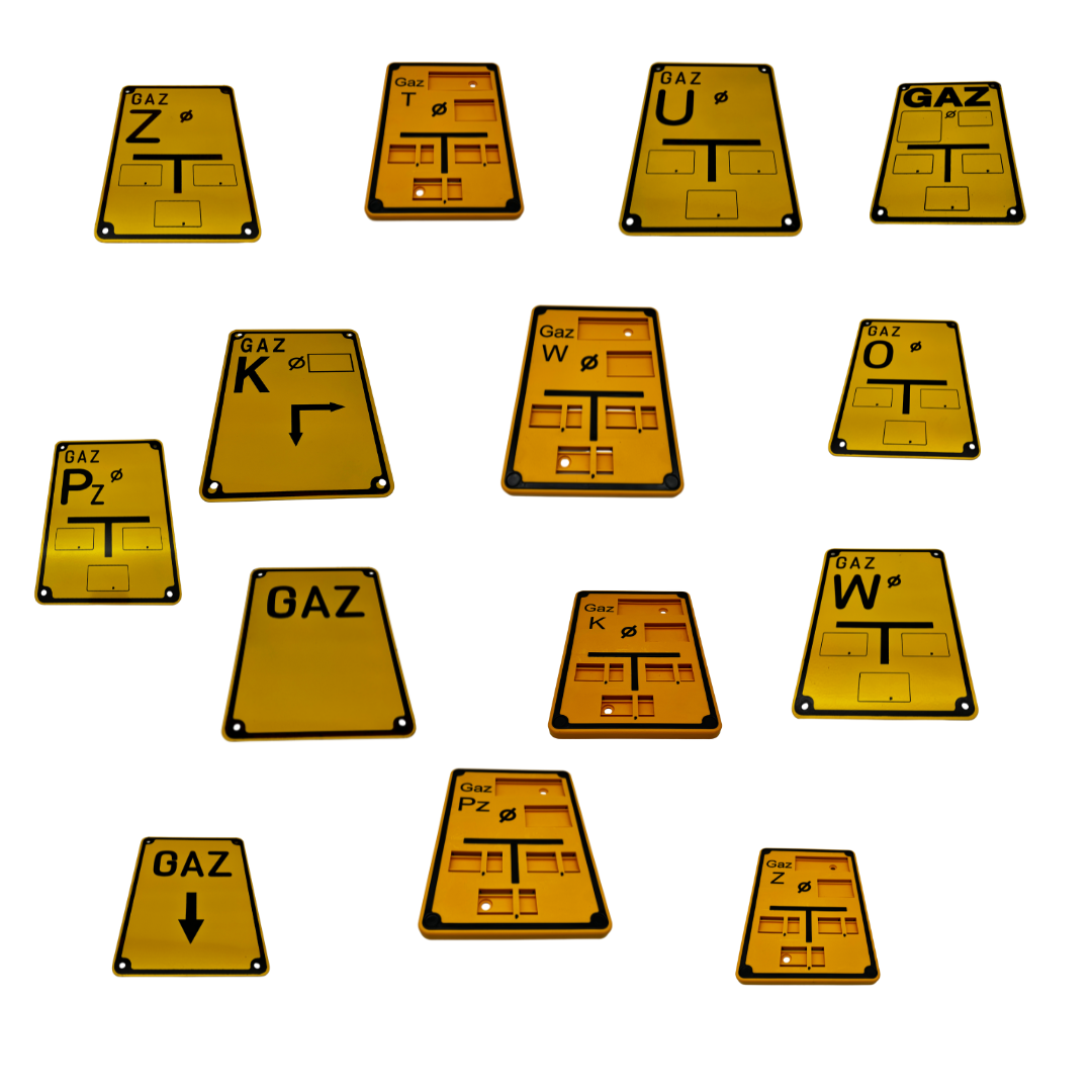 tabliczki oznacznikowe do gazu